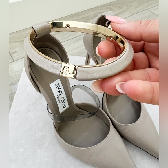 🛍️ Jimmy Choo ‘DREECE’ PUMPS 110 stone smoke - Picture 10 of 13
